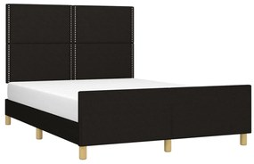vidaXL Σκελετός Κρεβατιού Χωρίς Στρώμα Μαύρο 140x200 εκ.Υφασμάτινο