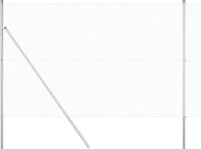 vidaXL Συγκολλητός φράχτης από σύρμα Ασημί 1.6 x 50 m