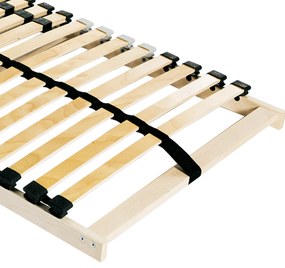 vidaXL Βάση κρεβατιού με λάμες Καστανό 70 x 190 cm Στερεό Ξύλο Μηλιάς