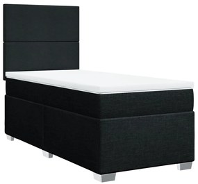 ΚΡΕΒΑΤΙ BOXSPRING ΜΕ ΣΤΡΩΜΑ ΜΑΥΡΟ 90X190 ΕΚ.ΥΦΑΣΜΑΤΙΝΟ 3292638