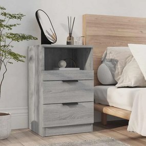 vidaXL Κομοδίνα 2 τεμ. Γκρι Sonoma από Επεξεργασμένο Ξύλο