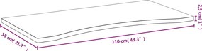 vidaXL Επιφάνεια Γραφείου 110 x 55x 2,5 εκ. από Μπαμπού