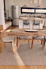 Stewehome Μασίφ Τραπέζι Καρυδιάς Slim 150x80x74.5 cm