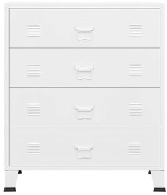 vidaXL Συρταριέρα Βιομηχανική Λευκή  78 x 40 x 93 εκ. Μεταλλική