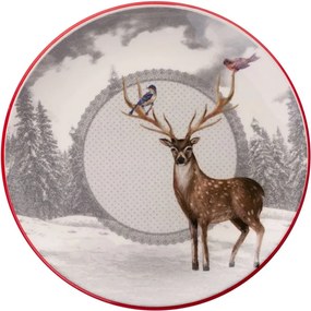 Service Plate Set (6 Pieces) Deer Winter Multicolor