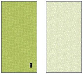 Πετσέτα Θαλάσσης Με Νεσεσέρ Motivo 04 Green-Light Green Feel &amp; Touch Beach 90x180cm Polyester-Polyamide