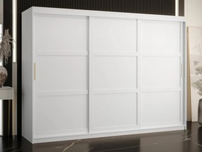 Ντουλάπα Hartford G114, Άσπρο, 200x250x62cm, 213 kg, Πόρτες ντουλάπας: Ολίσθηση, Αριθμός ραφιών: 9, Αριθμός ραφιών: 9 | Epipla1.gr