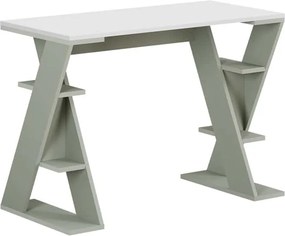 Γραφείο εργασίας Papillon Megapap χρώμα ash green - λευκό 106x50x75εκ