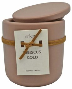 Αρωματικό Κερί Σε Δοχείο Hibiscus Gold 833054 7,7x7,7x8cm Pink Ankor Cement