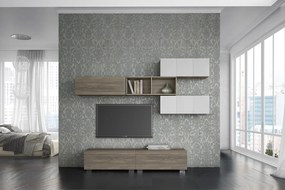 Σύνθεση σαλονιού "SMART 3B" σε χρώμα σταχτί-λευκό