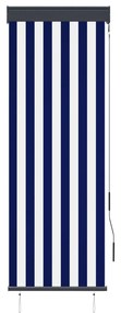 vidaXL Στόρι Σκίασης Ρόλερ Εξωτερικού Χώρου Μπλε / Λευκό 60 x 250 εκ.