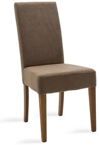 Intrahome Καρέκλα ROCKYA Intrahome ύφασμα ανοικτό καφέ-πόδι μασίφ ξύλο καρυδί | SKU: INTRAPA-158111149