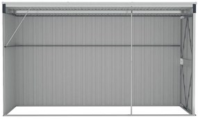 vidaXL Αποθήκη Κήπου Επιτοίχια Ανθρακί 118 x 288 x 178 εκ από Ατσάλι