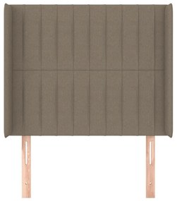 Κεφαλάρι με Πτερύγια Taupe 103x16x118/128 εκ. Υφασμάτινο - Μπεζ-Γκρι