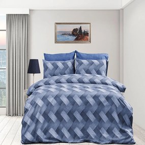 Σεντόνια Αλκμήνη 454 (Σετ 4τμχ) Blue DimCol Queen Size 220x240cm Βαμβάκι-Πολυέστερ