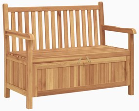 vidaXL Πάγκος Αποθήκευσης Κήπου Καφέ 114 x 60 x 90 εκ Μασίφ ξύλο teak