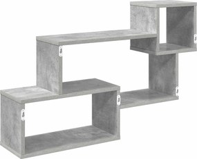 vidaXL Πλωτό ράφι Γκρι Σκυροδέματος 87 x 20 x 55 εκ