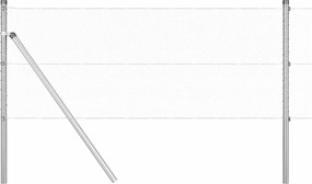 vidaXL Στύλος Περιφράξεων Ασημί 10 x 0,6 μ (13 μμ δίχτυ) Ατσάλι