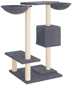 vidaXL Γατόδεντρο Σκούρο Γκρι 82 εκ. με Στύλους Ξυσίματος