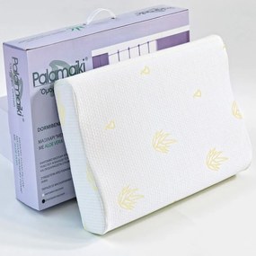 Μαξιλάρι Ύπνου Memory - Aloe Vera Orthopedic White Palamaiki 50Χ70 50x70cm Viscose