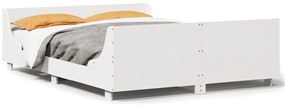 vidaXL Σκελετός Κρεβ. Χωρίς Στρώμα Λευκό 120x200 εκ Μασίφ Πεύκο