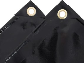 vidaXL Μουσαμάς Μαύρος 650 γρ./μ.² 5 x 6 μ.