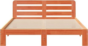 vidaXL Σκελετός Κρεβ. Χωρίς Στρώμα Καφέ Κεριού 160x200 εκ Μασίφ Πεύκο