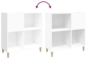 vidaXL Έπιπλο Δίσκων Λευκό 84,5 x 38 x 89 εκ. από Επεξεργασμένο Ξύλο