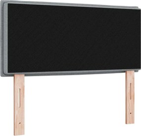 vidaXL LED κεφαλάρι με κεφαλάρι Ανοιχτό γκρι 100 cm Πολυεστέρας