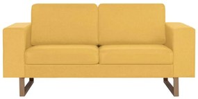 Καναπές Διθέσιος Κίτρινος Υφασμάτινος - Κίτρινο