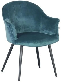 Πολυθρόνα 617-121-078 65x65x83cm Petrol Metal, Fabric