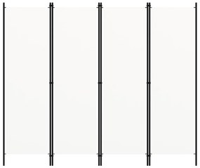 vidaXL Διαχωριστικό Δωματίου με 4 Πάνελ Λευκό 200 x 180 εκ.