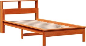 vidaXL Κρεβάτι Βιβλιοθήκη Χωρίς Στρώμα 75x190 εκ Μασίφ Ξύλο Πεύκου