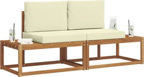 vidaXL Σειρά Καναπέ Εξωτερικού με μαξιλάρι 2 pcs Φυσικό