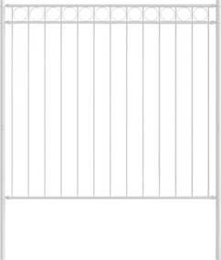 vidaXL Στοιχείο Φράχτη Λευκό 170 x 170 εκ. Ατσάλι