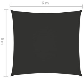 vidaXL Πανί Σκίασης Τετράγωνο Ανθρακί 6 x 6 μ. από Ύφασμα Oxford