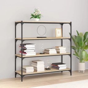 vidaXL Βιβλιοθήκη Sonoma Δρυς 100x33x100 εκ. Επεξεργ. Ξύλο &amp; Ατσάλι