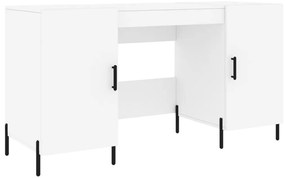 vidaXL Γραφείο Λευκό 140 x 50 x 75 εκ. από Επεξεργασμένο Ξύλο