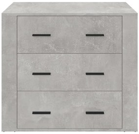 vidaXL Ντουλάπι Γκρι Σκυροδέματος 80x33x70 εκ. Επεξεργασμένο Ξύλο