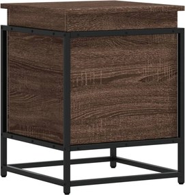 vidaXL Κουτί Αποθήκευσης με Καφέ Δρυς 40x40x51,5 εκ. Επεξ. Ξύλο