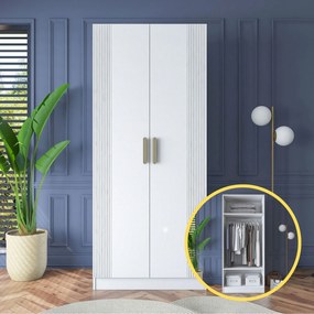 Ντουλάπα Λευκό BREDE 90x57.5x210