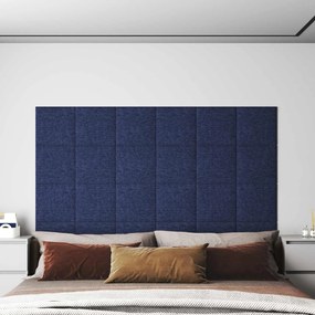 vidaXL Κεφαλάρι Τοίχου 12 pcs 30 x 30 cm Μπλε ύφασμα