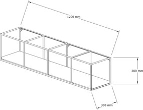 Wall Shelf Miray Walnut
Black