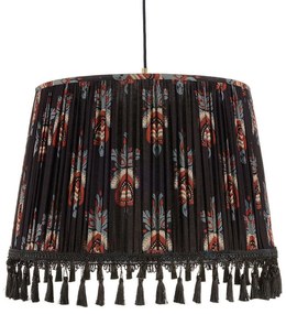 Φωτιστικό Οροφής Floral Crest CL50387 ø45xø55xH35 Black-Multi MindTheGap Metal, Fabric