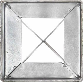 vidaXL Στηρίγματα Εδάφους 6 τεμ. Ασημί 10x10x76 εκ. Γαλβανισμ. Ατσάλι