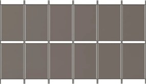 vidaXL Διαχωριστικό Δωματίου με 6 Πάνελ Ανθρακί 300x200 εκ. από Ύφασμα