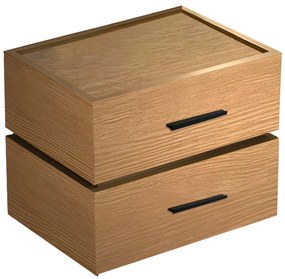 Κομοδίνο Sonlen pakoworld mdf σε oak απόχρωση 60x40x44.5εκ