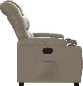vidaXL Πολυθρόνα Ανακλινόμενη Καπουτσίνο από Συνθετικό Δέρμα