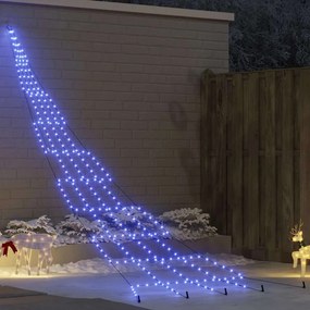 vidaXL Χριστουγεννιάτικο Δέντρο LED με Σφήνες Εδάφους Μπλε 511 εκ