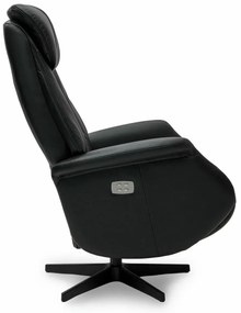 Bonanza Electric Recliner Black Full Leather